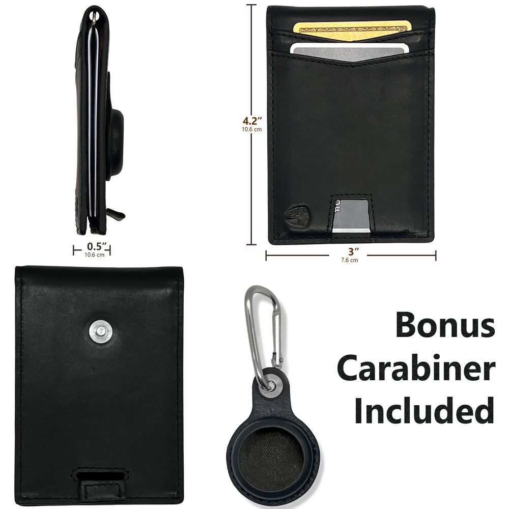 Smart Pull Tab minimalist AirTag wallet with Removable AirTag holder